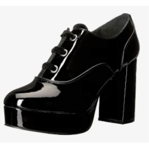 Chinese Laundry 6.5 Nattaly Platform Oxfords Shoes Black Patent Academia Chunky - Picture 2 of 15